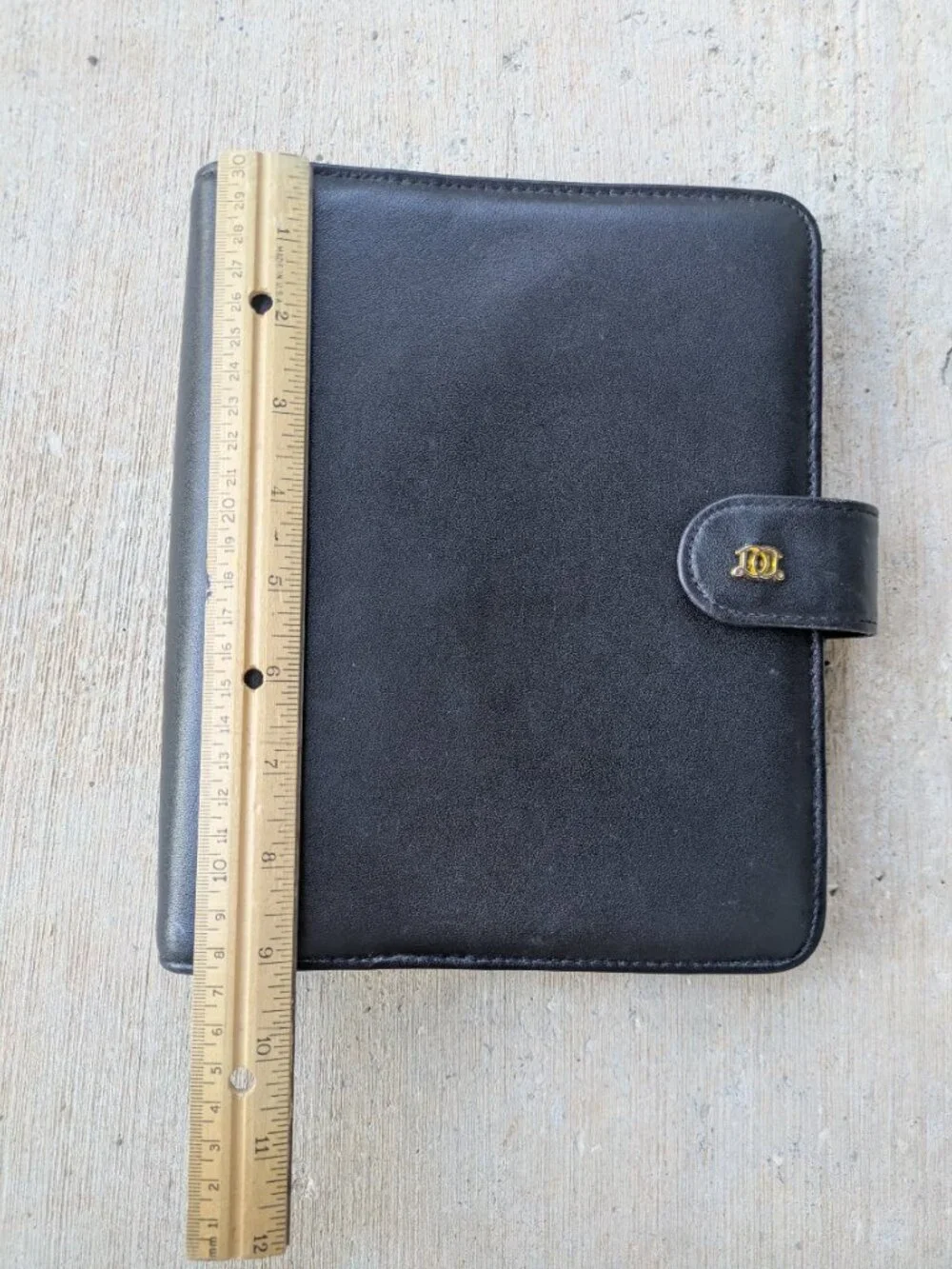 Day Designer A5 Black Vegan Leather Refillable Ring Binder